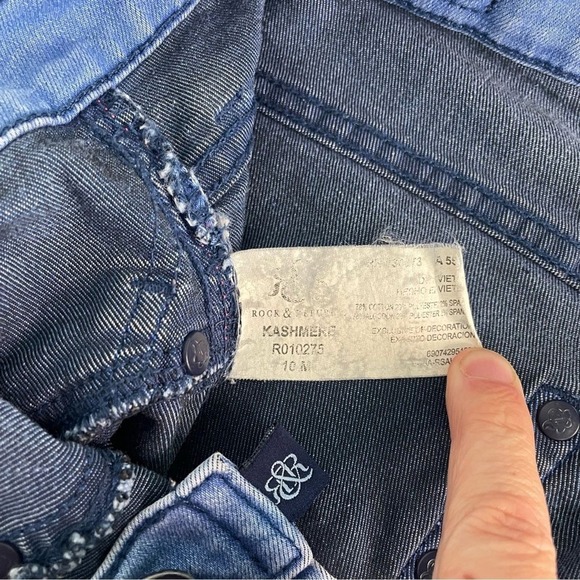 Rock & Republic Kashmere Size 10 Skinny Stretch Jeans Light Wash - Picture 7 of 10